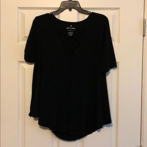 American Eagle soft and sexy cross front shirt